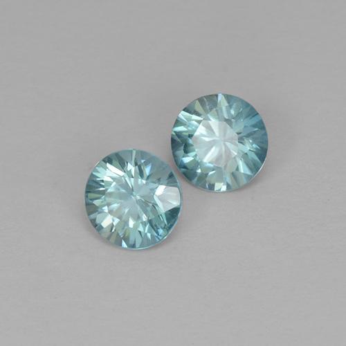 0.98캐럿 천연 블루 지르콘 보석, 라운드 컷, 4.40 mm, VVS-VS