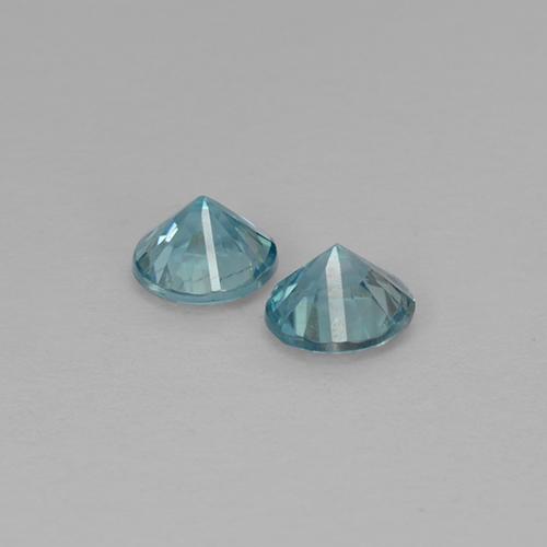 0.98캐럿 천연 블루 지르콘 보석, 라운드 컷, 4.40 mm, VVS-VS