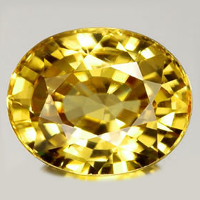 1.92캐럿 천연 골든 지르콘, 타원형 컷, 8.5×6.1 mm, IF