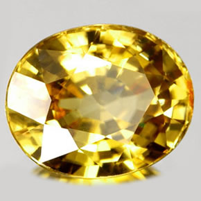 1.92캐럿 천연 골든 지르콘, 타원형 컷, 8.5×6.1 mm, IF