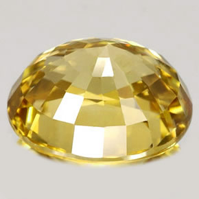 1.92캐럿 천연 골든 지르콘, 타원형 컷, 8.5×6.1 mm, IF