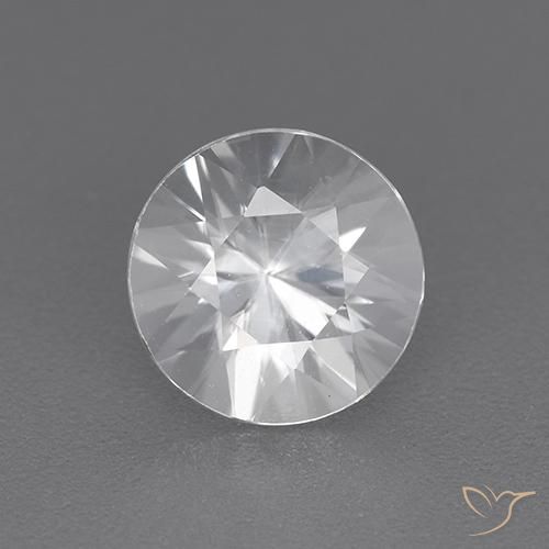 1.92ct 자연스러운 하얀색 지르콘, 둥근, VVS