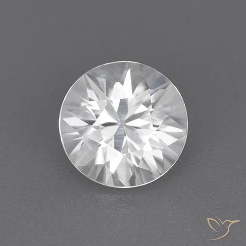 1.64ct 자연스러운 하얀색 지르콘, 둥근, VVS