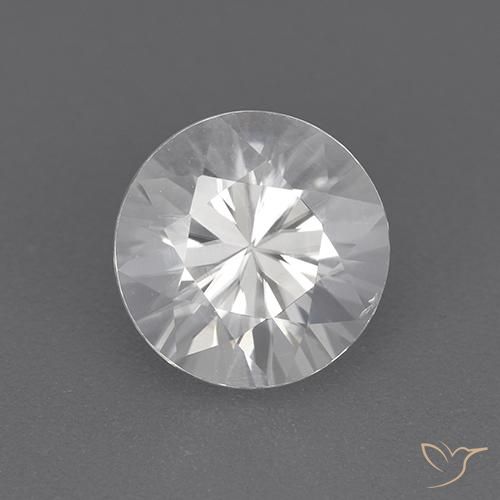 2.08ct 자연스러운 하얀색 지르콘, 둥근, VVS