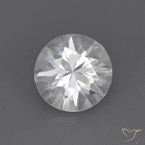1.73ct 자연스러운 하얀색 지르콘, 둥근, VVS