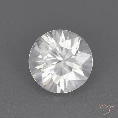 1.76ct 자연스러운 하얀색 지르콘, 둥근, VVS