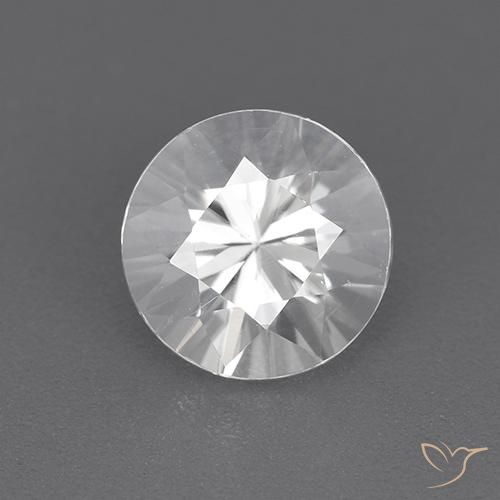 1.92ct 자연스러운 하얀색 지르콘, 둥근, VVS