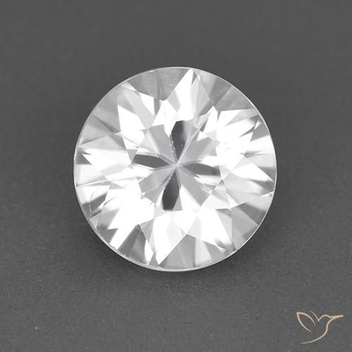 1.68ct 자연스러운 하얀색 지르콘, 둥근, VVS
