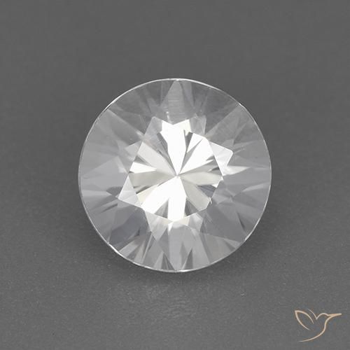 1.85ct 자연스러운 하얀색 지르콘, 둥근, VVS