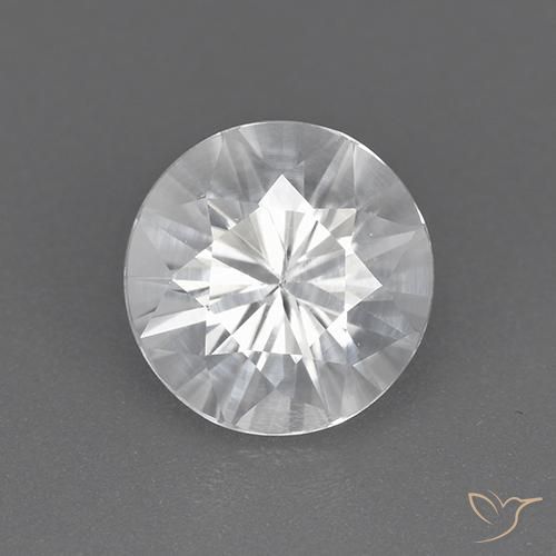 1.85ct 자연스러운 하얀색 지르콘, 둥근, VVS