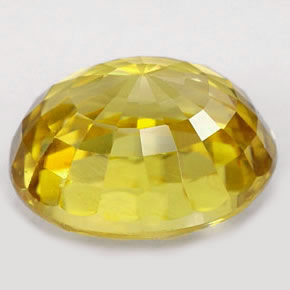 1.96캐럿 천연 골든 지르콘, 타원형 컷, 7.7×6 mm, VVS