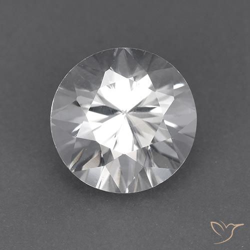 1.92ct 자연스러운 하얀색 지르콘, 둥근, VVS