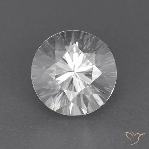 1.89ct 자연스러운 하얀색 지르콘, 둥근, VVS-VS