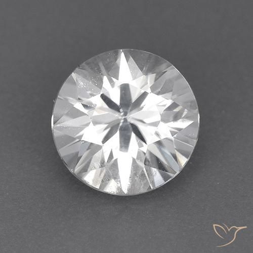 1.90ct 자연스러운 하얀색 지르콘, 둥근, VVS-VS
