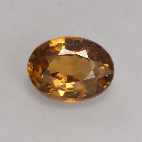 1.75캐럿 천연 오렌지 브라운 지르콘, 타원형 컷, 7.9×5.8 mm, VS
