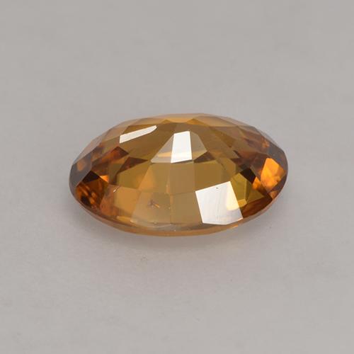1.75캐럿 천연 오렌지 브라운 지르콘, 타원형 컷, 7.9×5.8 mm, VS