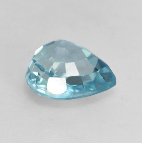 2.01캐럿 천연 아쿠아 블루 지르콘, 배 모양, 7.6×5.7 mm, VVS-VS