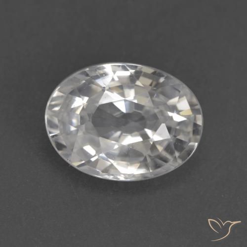 2.94ct 자연스러운 따뜻한 화이트 지르콘, 타원형, VVS-VS