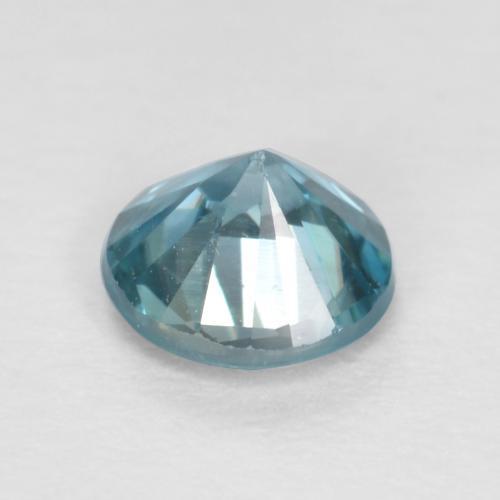 0.53캐럿 천연 딥 아쿠아 블루 지르콘, 라운드 컷, 4.61 mm, VS