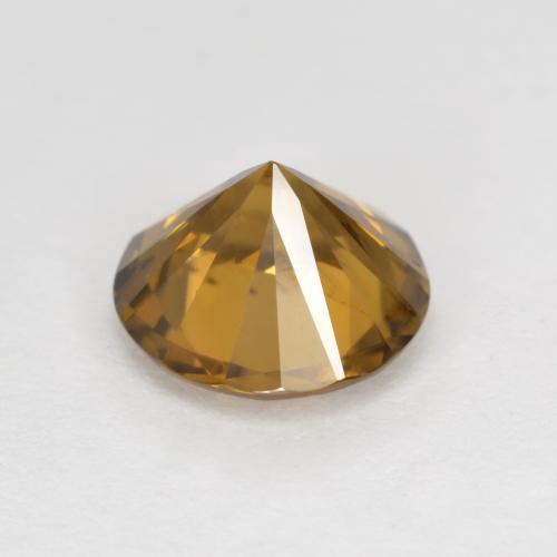 2.62캐럿 천연 골든 브라운 지르콘, 라운드 컷, 7.91 mm, VS
