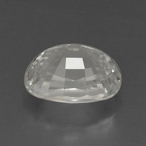 9.71캐럿 천연 화이트 지르콘, 타원형 컷, 12.6×9.2 mm, VVS