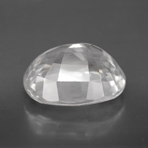 9.99캐럿 천연 화이트 지르콘, 타원형 컷, 13.2×10.5 mm, VVS