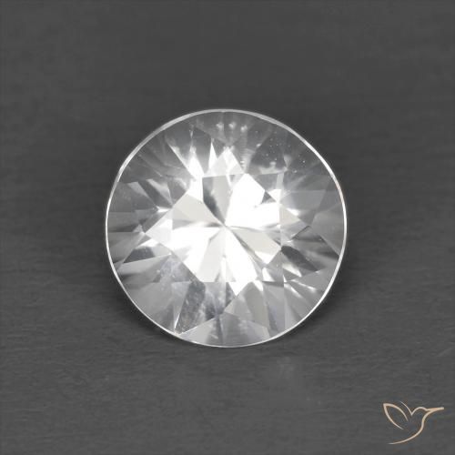 1.24ct 자연스러운 하얀색 지르콘, 둥근, VS