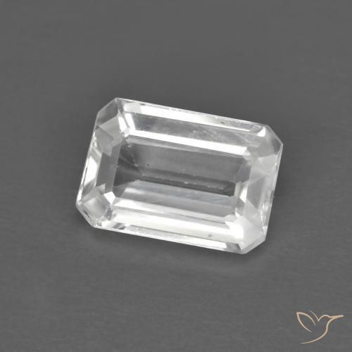 1.34ct 자연스러운 하얀색 지르콘, 에메랄드 컷, VVS-VS