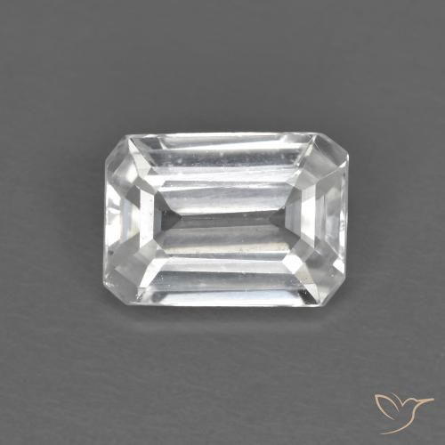 1.43ct 자연스러운 하얀색 지르콘, 에메랄드 컷, VVS-VS
