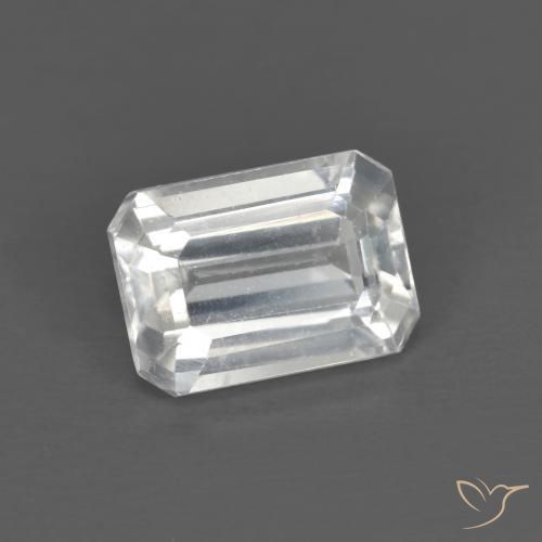 1.58캐럿 천연 하얀색 지르콘, 옥타곤 / 에메랄드 컷, VVS