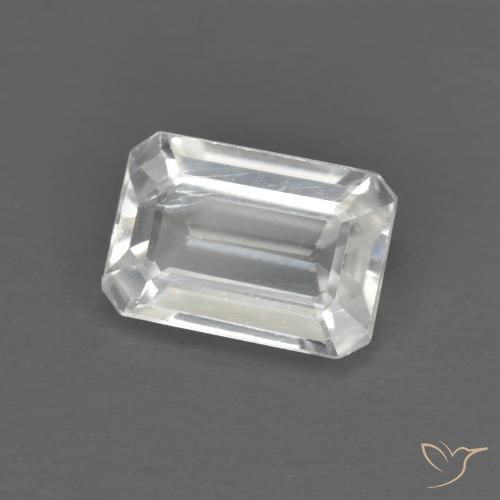 1.45캐럿 천연 하얀색 지르콘, 옥타곤 / 에메랄드 컷, VVS-VS