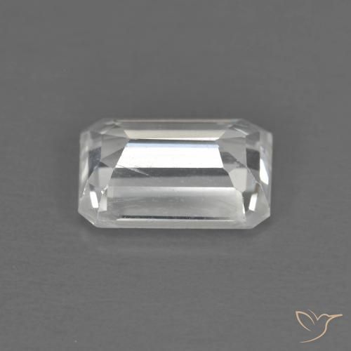 1.45캐럿 천연 하얀색 지르콘, 옥타곤 / 에메랄드 컷, VVS-VS