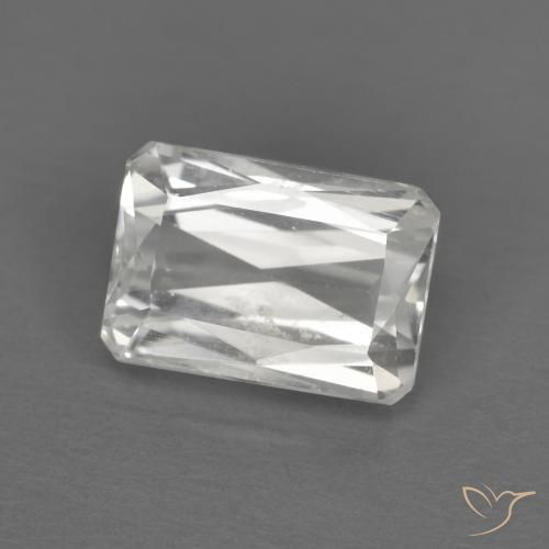 1.75캐럿 천연 하얀색 지르콘, 옥타곤 / 에메랄드 컷, VVS-VS
