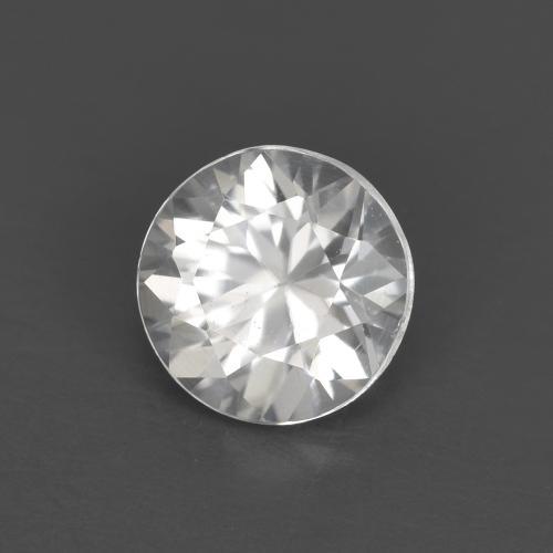 0.73캐럿 천연 화이트 지르콘, 라운드 컷, 5.05 mm, VS