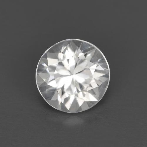 0.73캐럿 천연 화이트 지르콘, 라운드 컷, 5.05 mm, VS