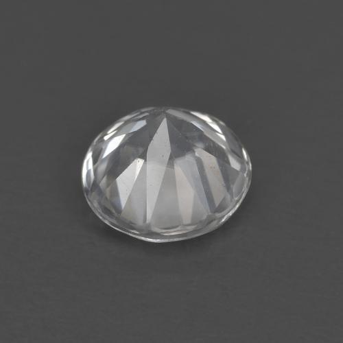 0.73캐럿 천연 화이트 지르콘, 라운드 컷, 5.05 mm, VS