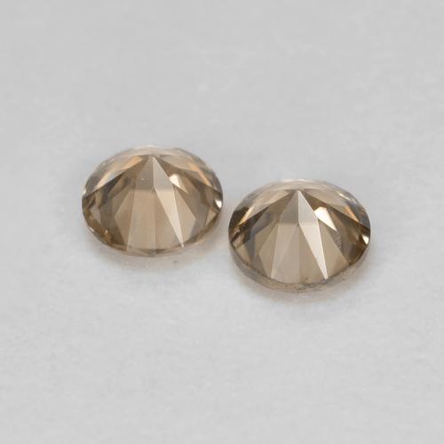 0.33캐럿 천연 Light Neutral Orange 지르콘 보석, 라운드 컷, 3.01 mm, VVS