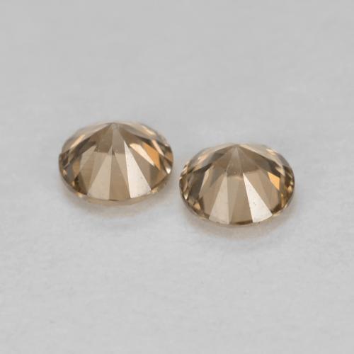 0.32캐럿 천연 라이트 오렌지 지르콘 보석, 라운드 컷, 3.01 mm, VS