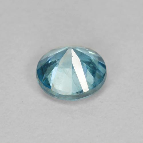 0.52캐럿 천연 라이트 블루 지르콘, 라운드 컷, 4.47 mm, VS