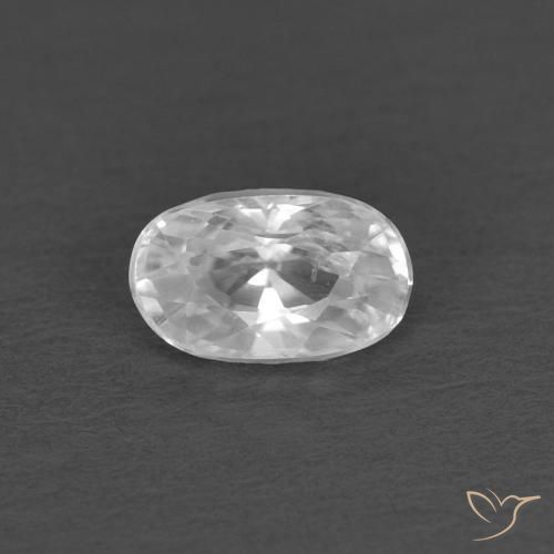0.45ct 자연스러운 하얀색 지르콘, 타원형, VS