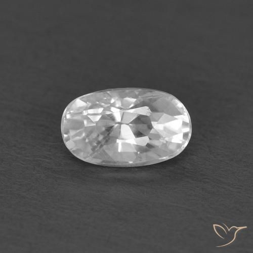 0.46ct 자연스러운 하얀색 지르콘, 타원형, VVS