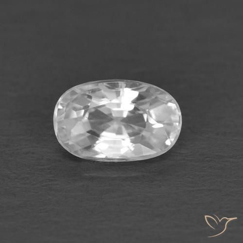 0.45ct 자연스러운 하얀색 지르콘, 타원형, VVS