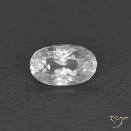 0.43ct 자연스러운 하얀색 지르콘, 타원형, VVS