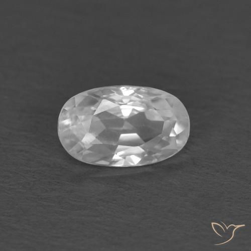 0.40ct 자연스러운 하얀색 지르콘, 타원형, VVS