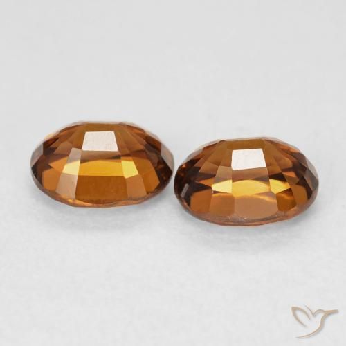 2.14캐럿 천연 Medium Dark-Orange 지르콘 보석, 타원형, VVS