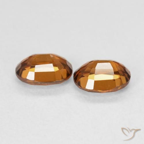 1.19캐럿 천연 Medium Dark-Orange 지르콘 보석, 타원형, VVS-VS