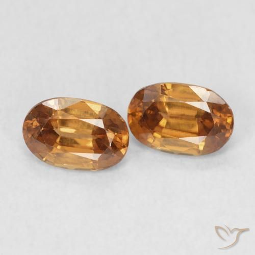 1.50캐럿 천연 Medium Dark-Orange 지르콘 보석, 타원형, VVS-VS