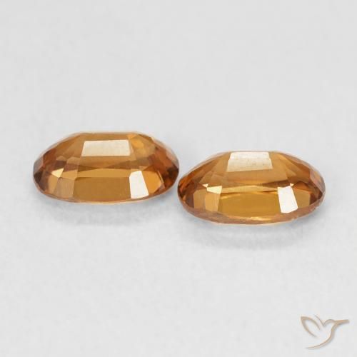 1.50캐럿 천연 Medium Dark-Orange 지르콘 보석, 타원형, VVS-VS