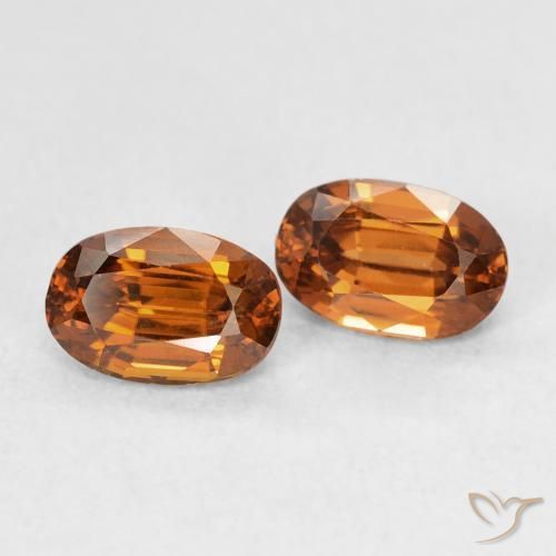 1.64캐럿 천연 Medium Dark-Orange 지르콘 보석, 타원형, VVS-VS
