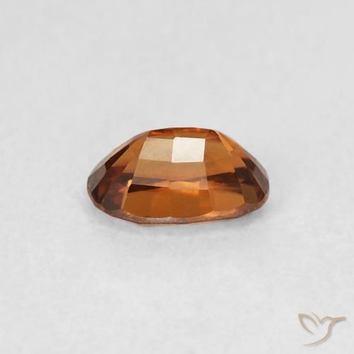0.82캐럿 천연 Medium Dark-Orange 지르콘, 타원형, VVS